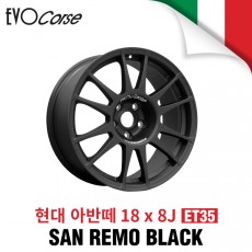 [EVOCORSE]SAN REMO 레이싱 휠 현대 아반떼 18인치 8J PCD114.3 +35 (무광블랙)