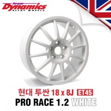 [Team Dynamics]PRO RACE 1.2 레이싱 휠 현대 투싼 18인치 8J PCD114.3 +45 (화이트)