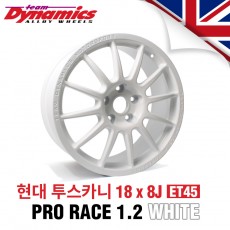 [Team Dynamics]PRO RACE 1.2 레이싱 휠 현대 투스카니 18인치 8J PCD114.3 +45 (화이트)