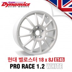 [Team Dynamics]PRO RACE 1.2 레이싱 휠 현대 벨로스터 18인치 8J PCD114.3 +45 (화이트)