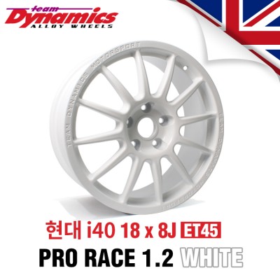 [Team Dynamics]PRO RACE 1.2 레이싱 휠 현대 i40 18인치 8J PCD114.3 +45 (화이트)