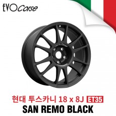 [EVOCORSE]SAN REMO 레이싱 휠 현대 투스카니 18인치 8J PCD114.3 +35 (무광블랙)