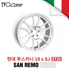 [EVOCORSE]SAN REMO 레이싱 휠 현대 투스카니 18인치 8J PCD114.3 +35 (화이트)