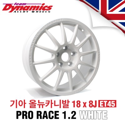 [Team Dynamics]PRO RACE 1.2 레이싱 휠 기아 올뉴카니발 18인치 8J PCD114.3 +45 (화이트)