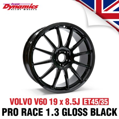 [Team Dynamics]PRO RACE 1.3 레이싱 휠 볼보 V60 19인치 8.5J PCD108 +45/+35 (유광블랙)