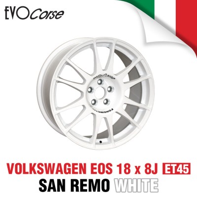 [EVOCORSE]SAN REMO 레이싱 휠 폭스바겐 EOS 18인치 8J PCD112 +45 (화이트)