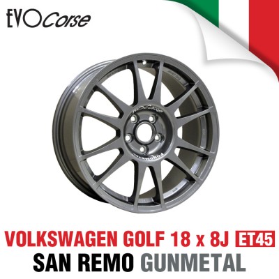 [EVOCORSE]SAN REMO 레이싱 휠 폭스바겐 골프 18인치 8J PCD112 +45 (건메탈)