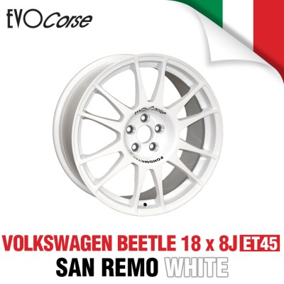 [EVOCORSE]SAN REMO 레이싱 휠 폭스바겐 비틀 18인치 8J PCD112 +45 (화이트)